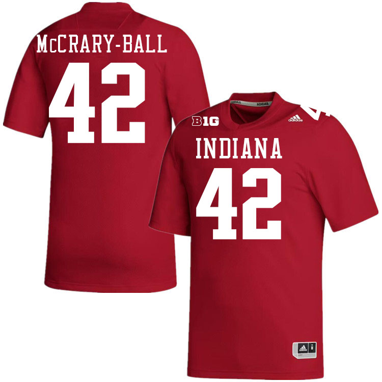 #42 Marcelino McCrary-Ball Indiana Hoosiers Football Jeresys College Apparels,Uniforms Stitched-Crim